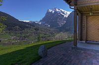 Hauseingang, Grindelwald und das Wetterhorn
